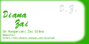 diana zai business card